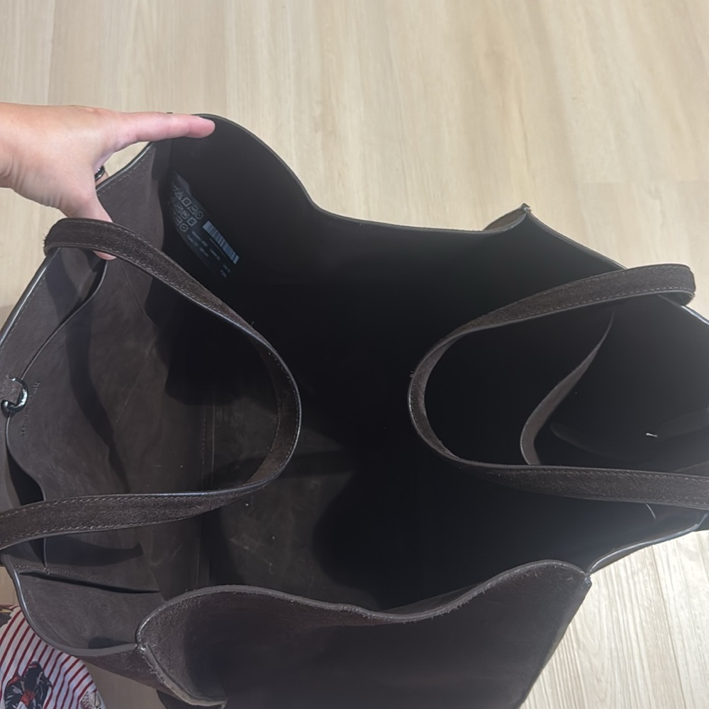 Massimo Dutti Elegant Brown Suede Tote Bag - Picture 8 of 11